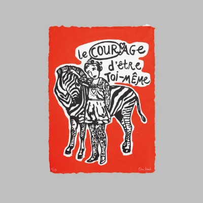 Le courage ( orange and black) hover