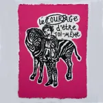 Le courage  black and fluorescent pink - image 1