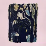 woman holding tree - image 1